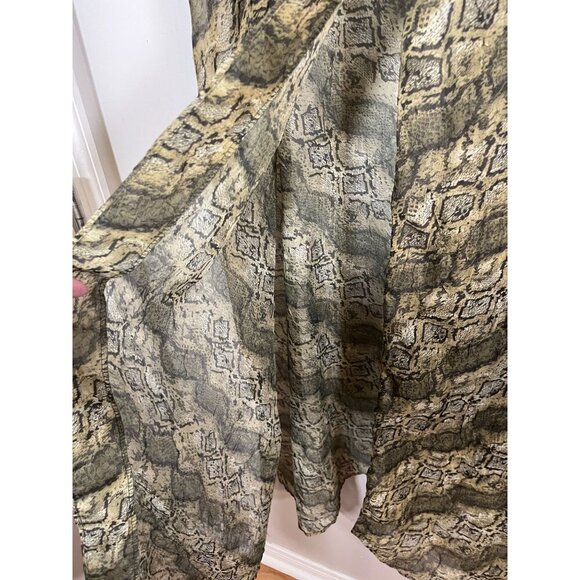 Betsys Things Sheer Animal Print Snakeskin 2X Green Exotic Jungle Safari Chic - Picture 8 of 11